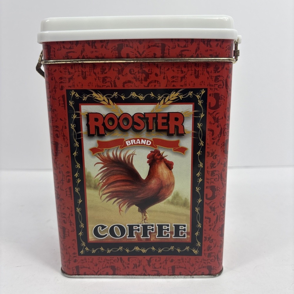 Vintage Rooster Brand Coffee Advertising Tin